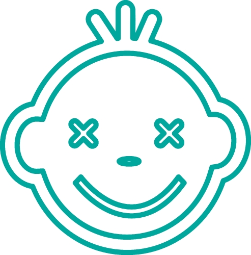 Baby Face Emotion icon sign design