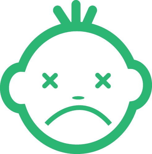 Baby Face Emotion icon sign design