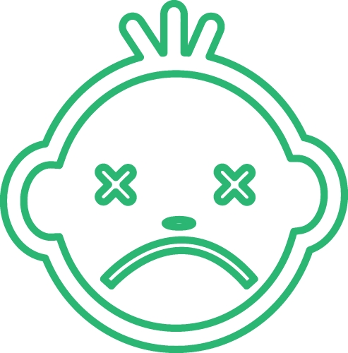 Baby Face Emotion icon sign design