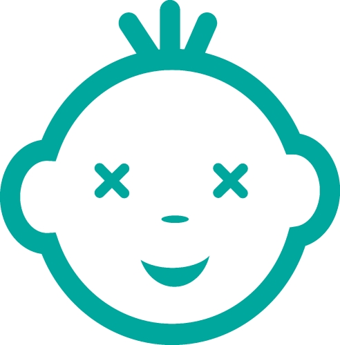 Baby Face Emotion icon sign design