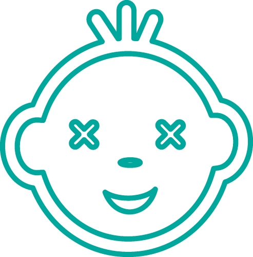 Baby Face Emotion icon sign design