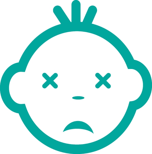 Baby Face Emotion icon sign design