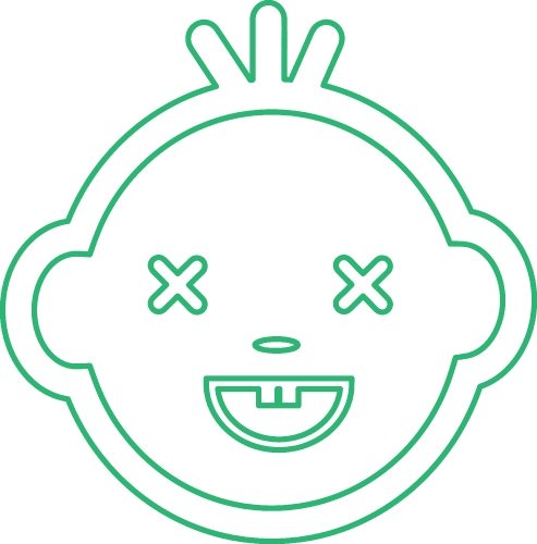 Baby Face Emotion icon sign design