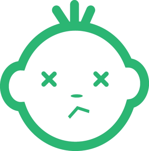 Baby Face Emotion icon sign design