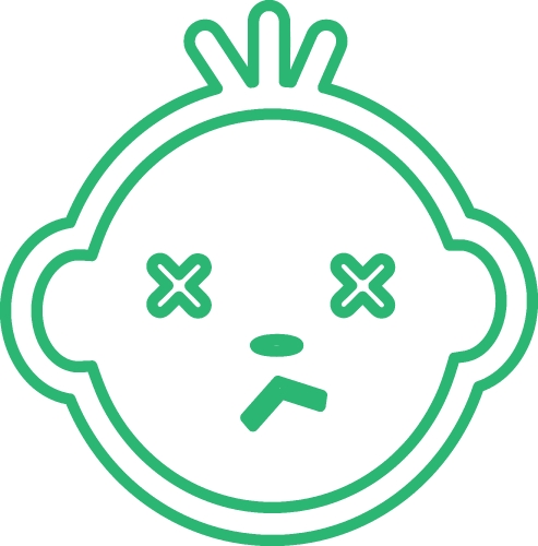 Baby Face Emotion icon sign design