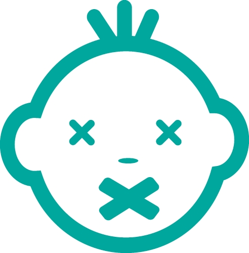 Baby Face Emotion icon sign design