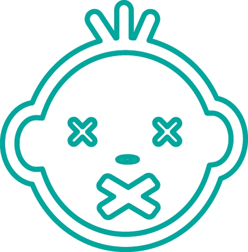 Baby Face Emotion icon sign design