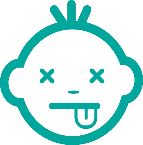 Baby Face Emotion icon sign design