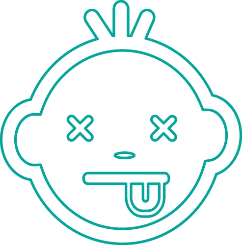 Baby Face Emotion icon sign design