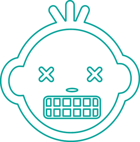 Baby Face Emotion icon sign design