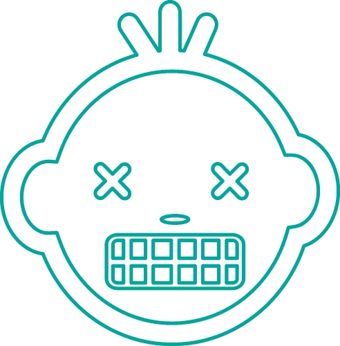 Baby Face Emotion icon sign design