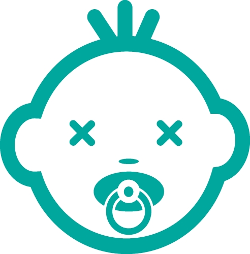 Baby Face Emotion icon sign design