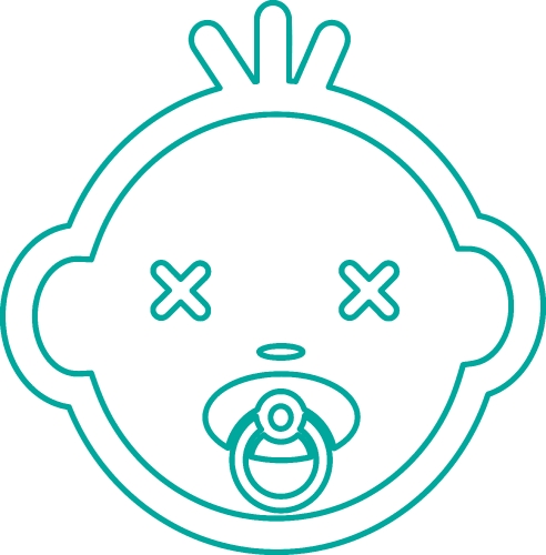 Baby Face Emotion icon sign design