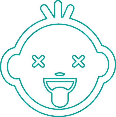 Baby Face Emotion icon sign design