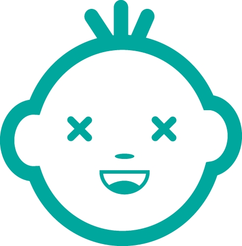 Baby Face Emotion icon sign design