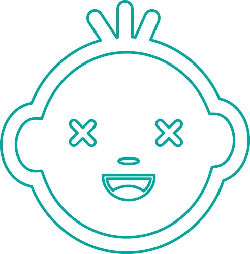 Baby Face Emotion icon sign design