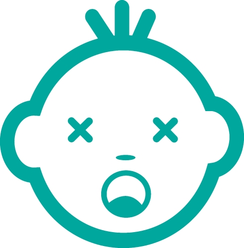 Baby Face Emotion icon sign design