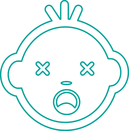 Baby Face Emotion icon sign design