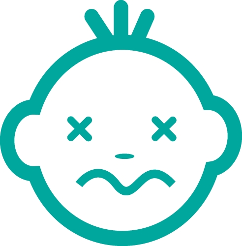 Baby Face Emotion icon sign design