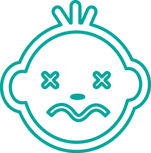 Baby Face Emotion icon sign design