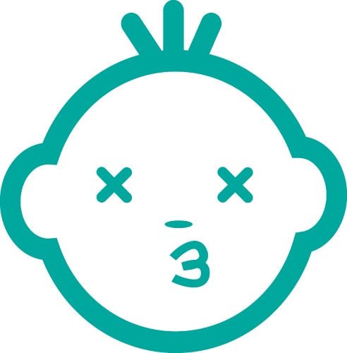 Baby Face Emotion icon sign design