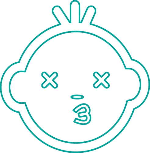 Baby Face Emotion icon sign design