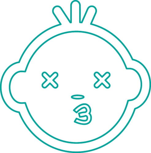 Baby Face Emotion icon sign design