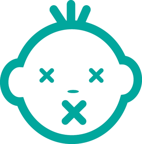 Baby Face Emotion icon sign design