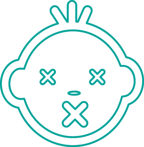 Baby Face Emotion icon sign design