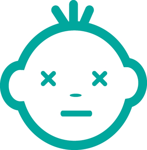 Baby Face Emotion icon sign design