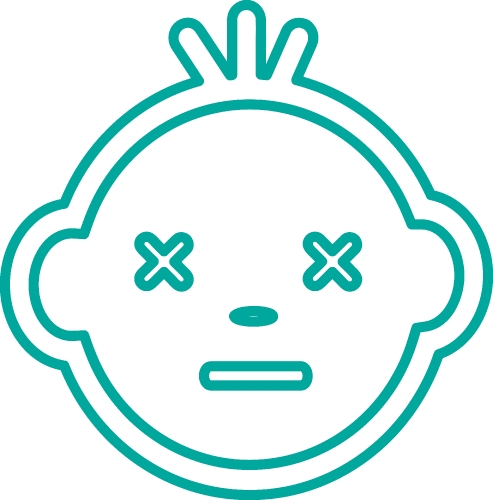 Baby Face Emotion icon sign design