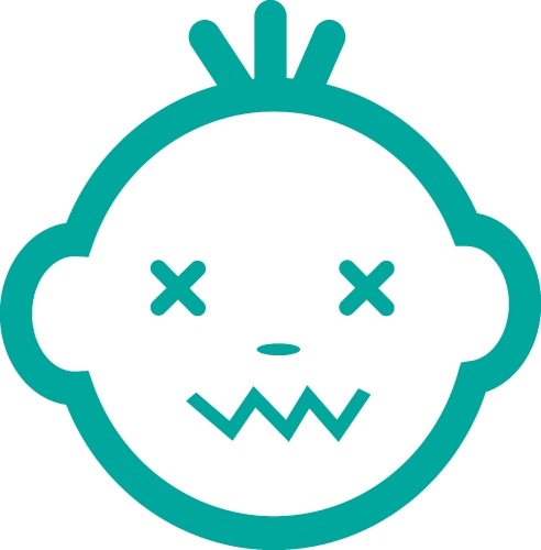 Baby Face Emotion icon sign design