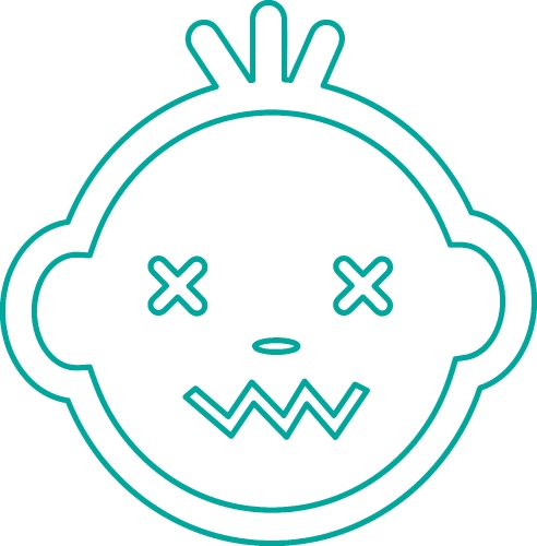 Baby Face Emotion icon sign design