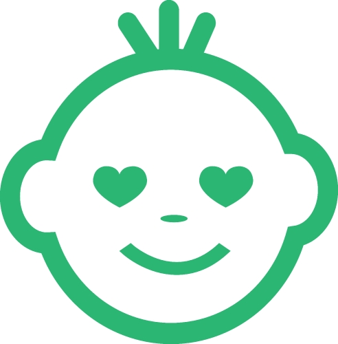 Baby Face Emotion icon sign design