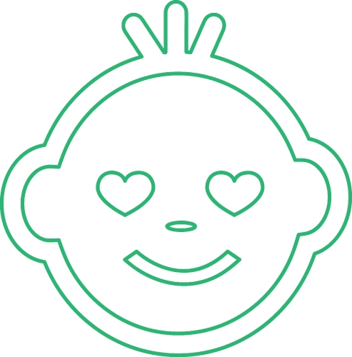 Baby Face Emotion icon sign design