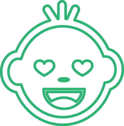 Baby Face Emotion icon sign design