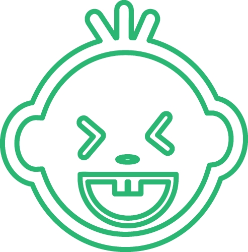 Baby Face Emotion icon sign design