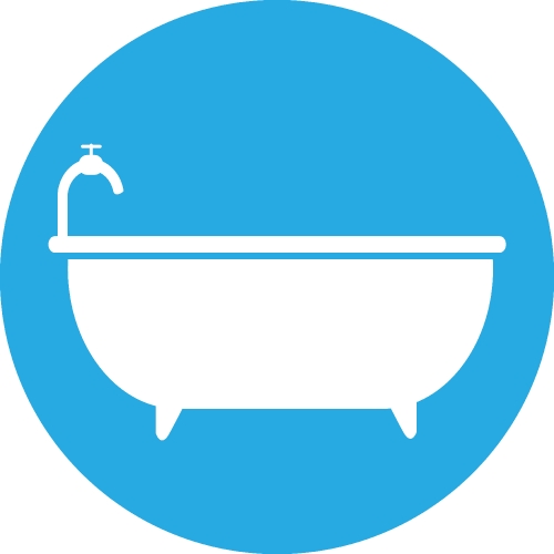 Bathtub icon sign symbol design