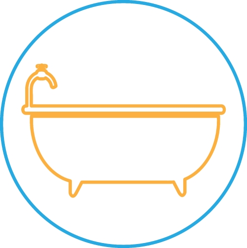 Bathtub icon sign symbol design