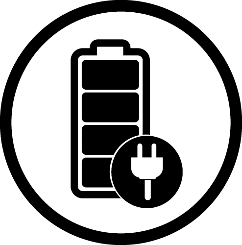 Battery icon sign design