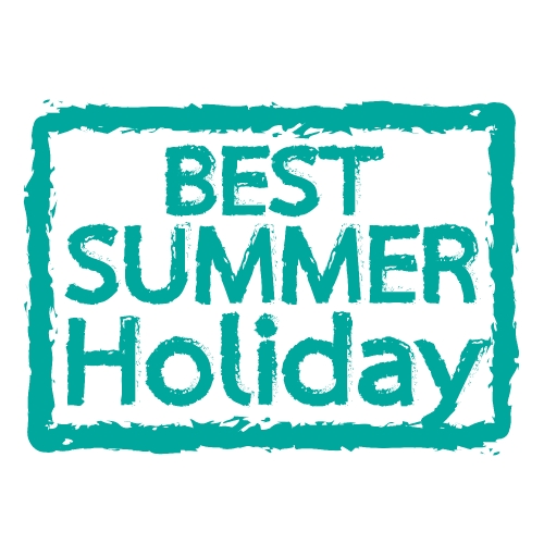 Best Summer Holiday typography design label icon element