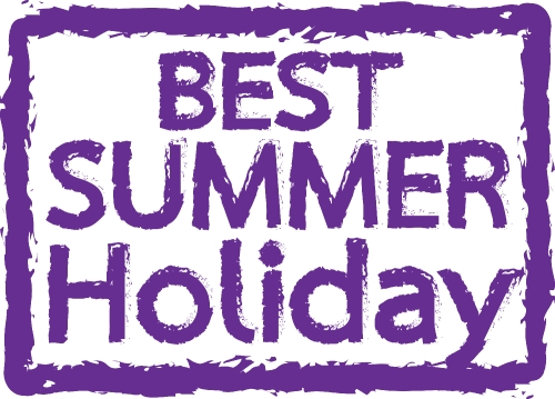 Best Summer Holiday typography design label icon element