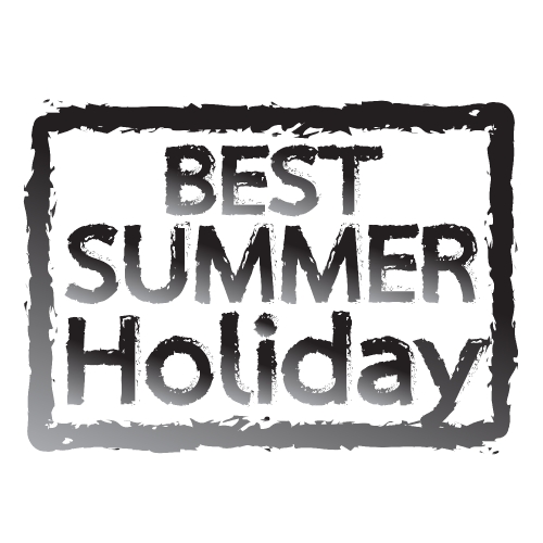 Best Summer Holiday typography design label icon element