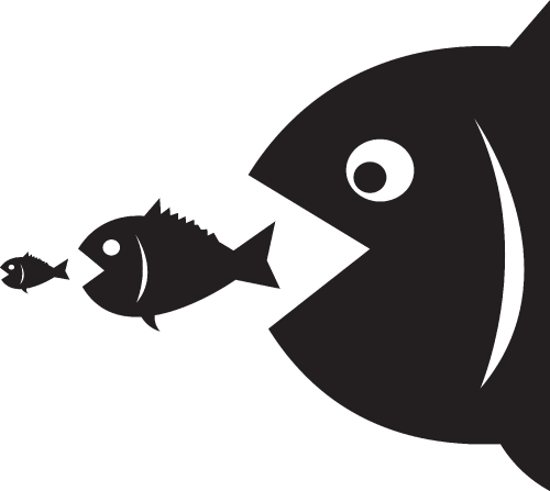 big fish eat little fish icon