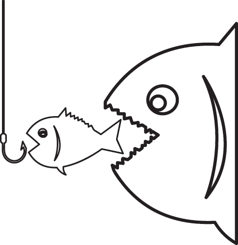 big fish eat little fish icon