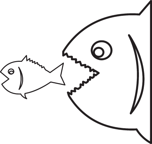 big fish eat little fish icon