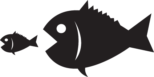 big fish eat little fish icon