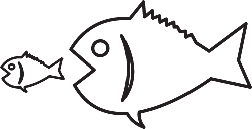 big fish eat little fish icon