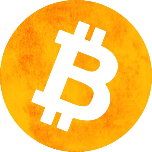 Bitcoin icon digital money sign design