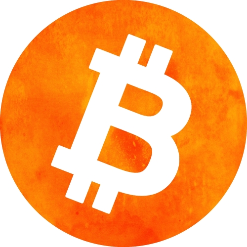 Bitcoin icon digital money sign design